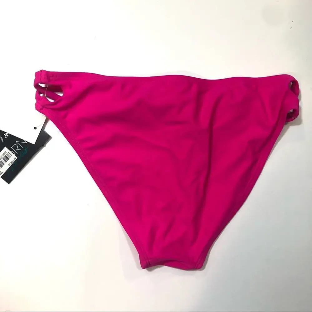 California Waves strappy pink bikini swim bottom
